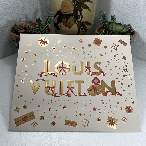 LV LOUIS VUITTON MEDIUM CHRISTMAS PAPER BAG - Picture 2 of 4